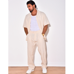 Ensemble pantalon et chemise texturé Ensemble pantalon et chemise texturé