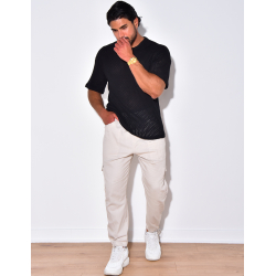 T-shirt ajouré à poches T-shirt ajouré à poches