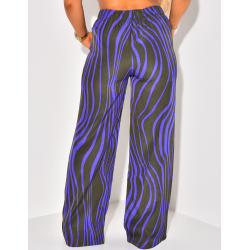 Pantalon coupe droite à motif Pantalon coupe droite à motif
