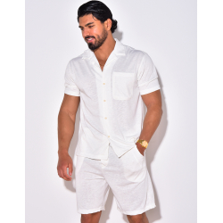 Ensemble chemise et short chiné Ensemble chemise et short chiné