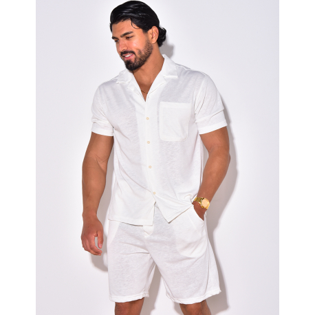 Ensemble chemise et short chiné Ensemble chemise et short chiné