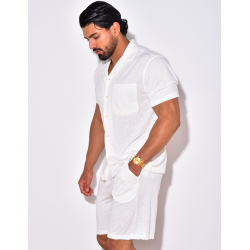 Ensemble chemise et short chiné Ensemble chemise et short chiné