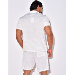 Ensemble chemise et short chiné Ensemble chemise et short chiné