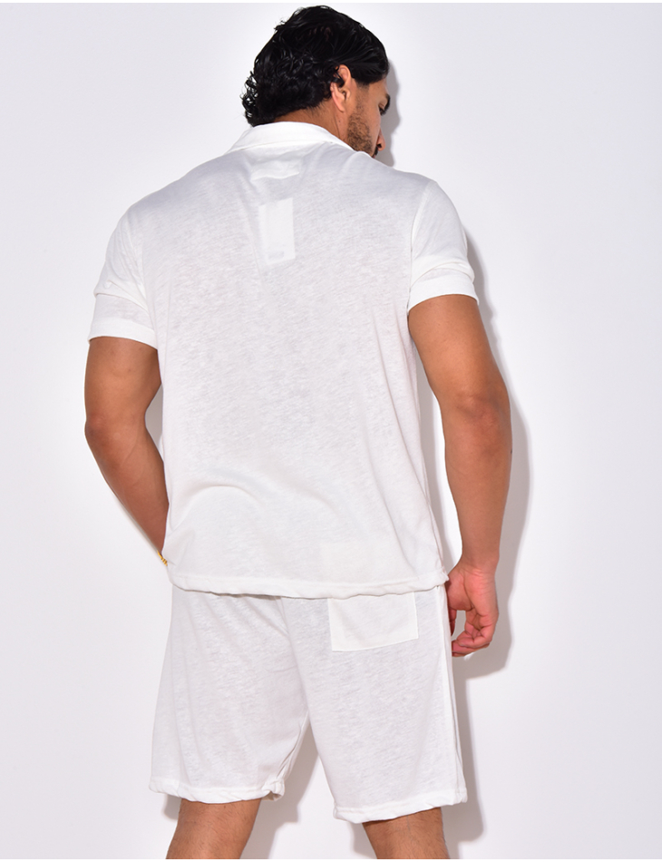 Ensemble chemise et short chiné Ensemble chemise et short chiné