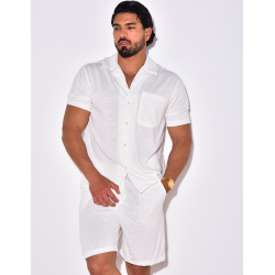 Ensemble chemise et short chiné Ensemble chemise et short chiné