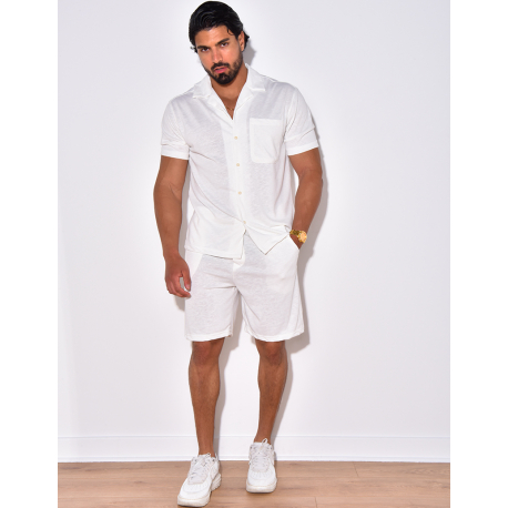 Ensemble chemise et short chiné Ensemble chemise et short chiné
