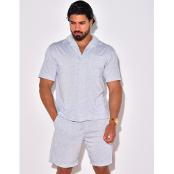 Ensemble chemise et short chiné Ensemble chemise et short chiné
