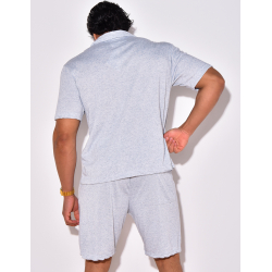 Ensemble chemise et short chiné Ensemble chemise et short chiné