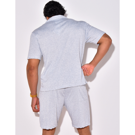 Ensemble chemise et short chiné Ensemble chemise et short chiné