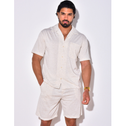 Ensemble chemise et short chiné Ensemble chemise et short chiné