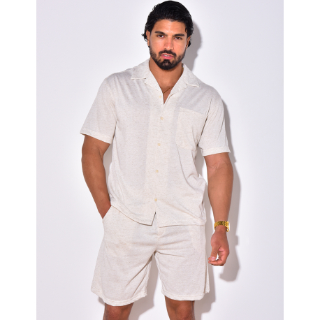 Ensemble chemise et short chiné Ensemble chemise et short chiné