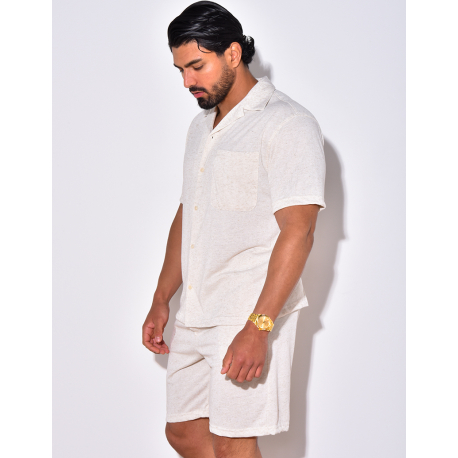 Ensemble chemise et short chiné Ensemble chemise et short chiné