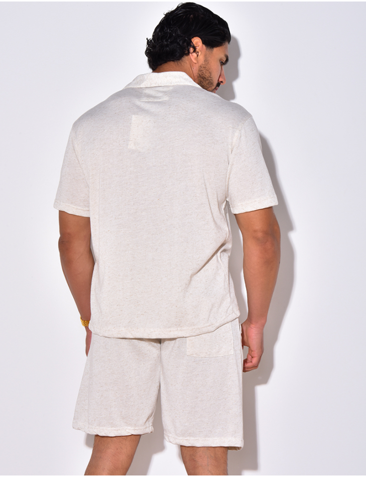 Ensemble chemise et short chiné Ensemble chemise et short chiné