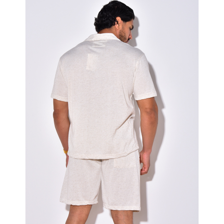 Ensemble chemise et short chiné Ensemble chemise et short chiné