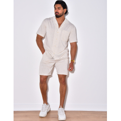 Ensemble chemise et short chiné Ensemble chemise et short chiné