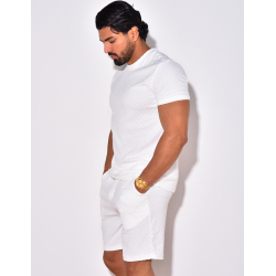 Ensemble short et t-shirt à relief Ensemble short et t-shirt à relief