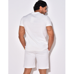 Ensemble short et t-shirt à relief Ensemble short et t-shirt à relief