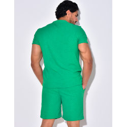 Ensemble short et t-shirt à relief