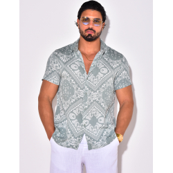 Chemise manches courtes à motifs bandana