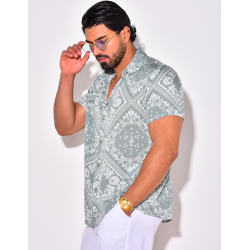 Chemise manches courtes à motifs bandana