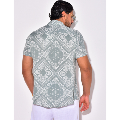 Chemise manches courtes à motifs bandana