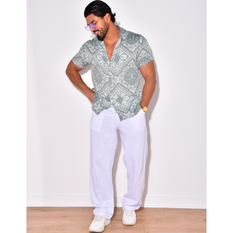 Chemise manches courtes à motifs bandana