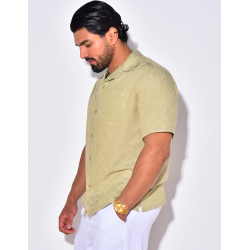 Chemise manches courtes à motifs losanges