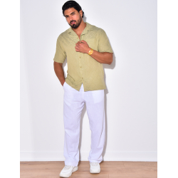 Chemise manches courtes à motifs losanges