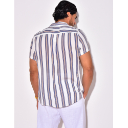 Chemise manches courtes à rayures Chemise manches courtes à rayures
