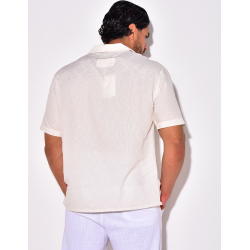 Chemise manches courtes à motifs losanges Chemise manches courtes à motifs losanges