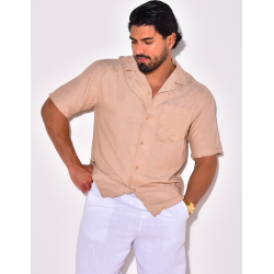 Chemise manches courtes à motifs losanges Chemise manches courtes à motifs losanges