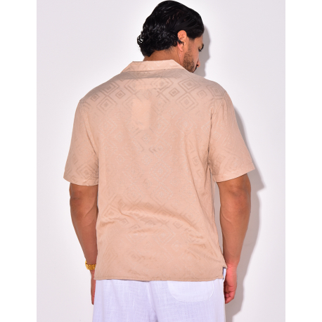 Chemise manches courtes à motifs losanges Chemise manches courtes à motifs losanges