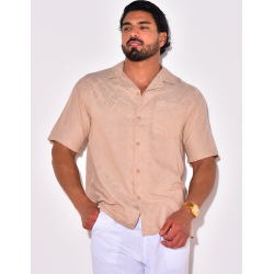 Chemise manches courtes à motifs losanges Chemise manches courtes à motifs losanges