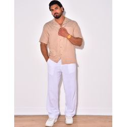 Chemise manches courtes à motifs losanges Chemise manches courtes à motifs losanges