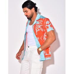 Chemise manches courtes à motifs baroque Chemise manches courtes à motifs baroque