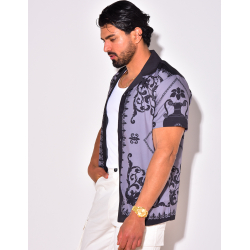 Chemise manches courtes à motifs baroque Chemise manches courtes à motifs baroque