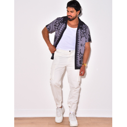 Chemise manches courtes à motifs baroque Chemise manches courtes à motifs baroque