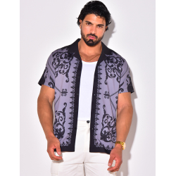 Chemise manches courtes à motifs baroque Chemise manches courtes à motifs baroque