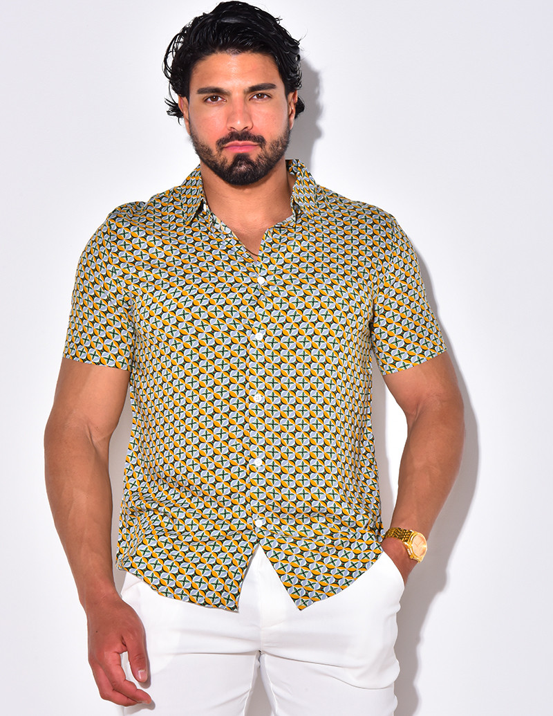 Chemise manches courtes à motifs