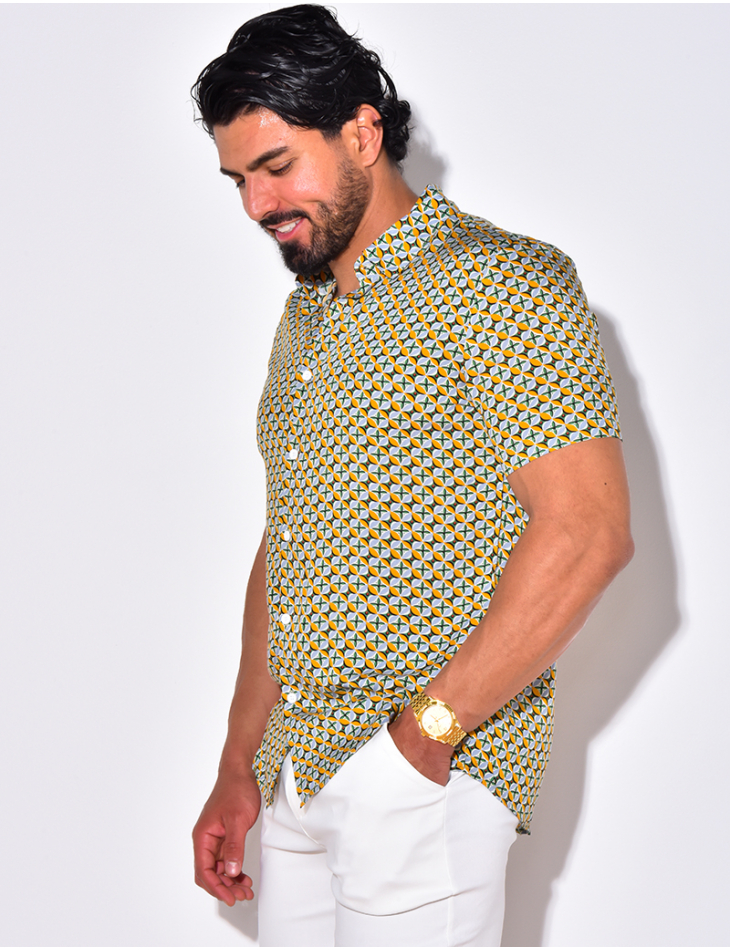 Chemise manches courtes à motifs Chemise manches courtes à motifs