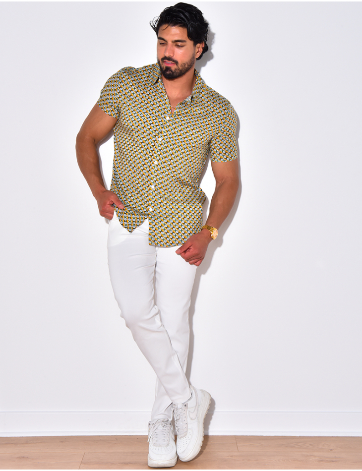 Chemise manches courtes à motifs Chemise manches courtes à motifs