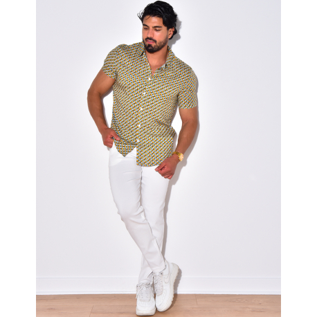 Chemise manches courtes à motifs Chemise manches courtes à motifs