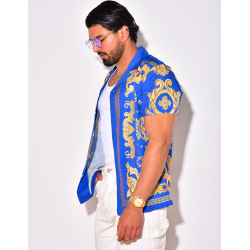 Chemise manches courtes à motifs baroque Chemise manches courtes à motifs baroque