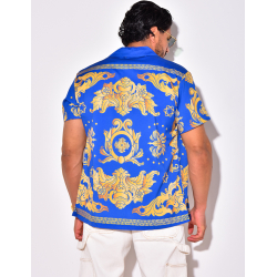 Chemise manches courtes à motifs baroque Chemise manches courtes à motifs baroque