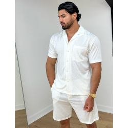 Ensemble chemise et short chiné Ensemble chemise et short chiné
