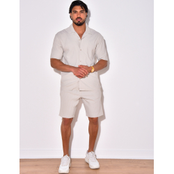 Ensemble short et t-shirt plissé Ensemble short et t-shirt plissé