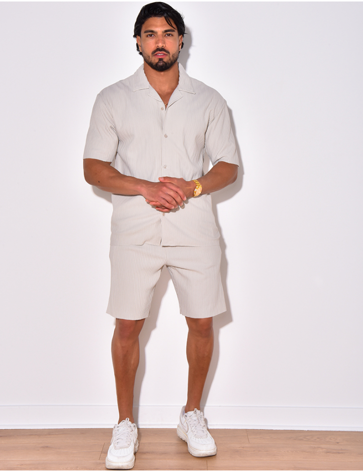 Ensemble short et t-shirt plissé Ensemble short et t-shirt plissé