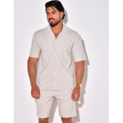 Ensemble short et t-shirt plissé Ensemble short et t-shirt plissé