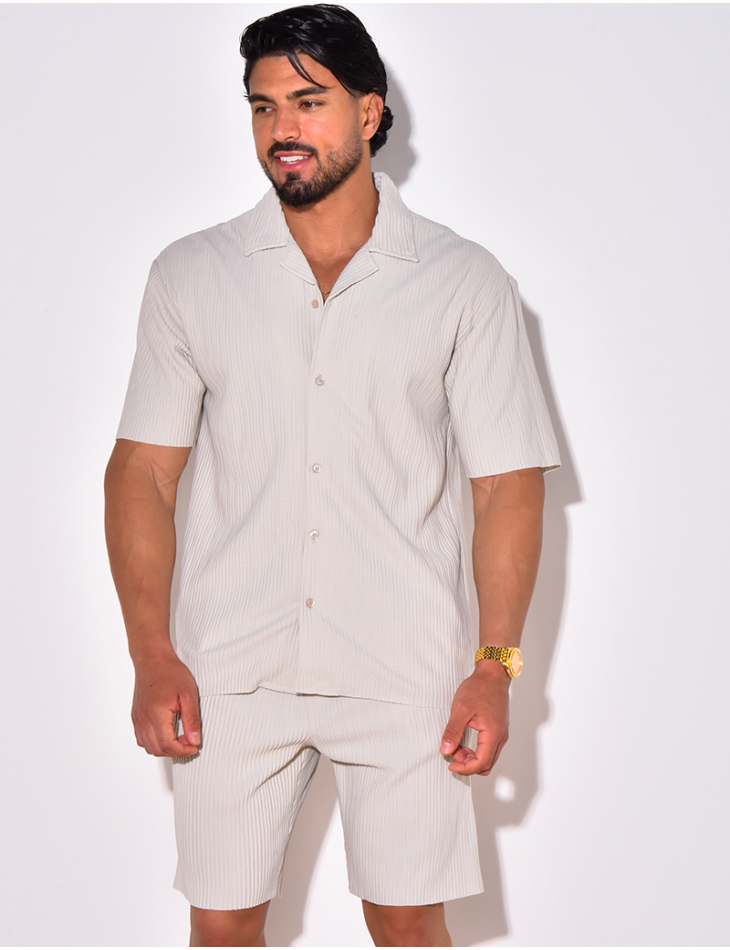 Ensemble short et t-shirt plissé Ensemble short et t-shirt plissé