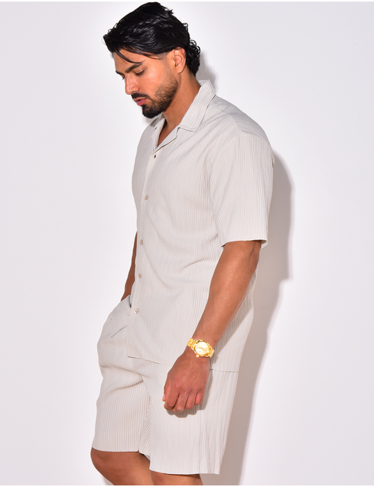 Ensemble short et t-shirt plissé Ensemble short et t-shirt plissé